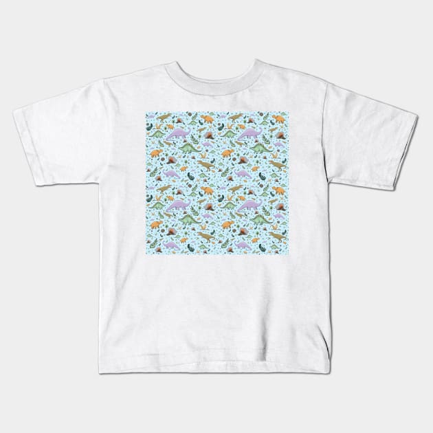 Dinosaur blue Kids T-Shirt by nemki